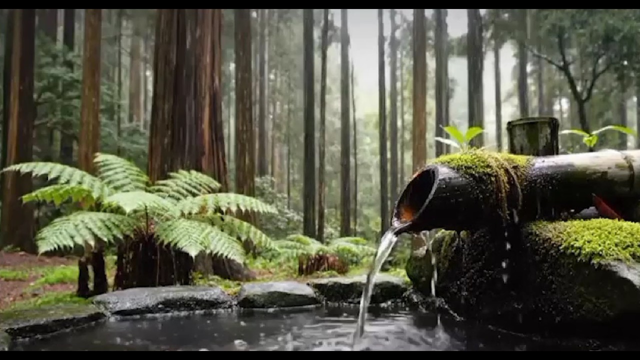 Relaxing Music & Water Sounds in Nature Forest to Relieve Anxiety