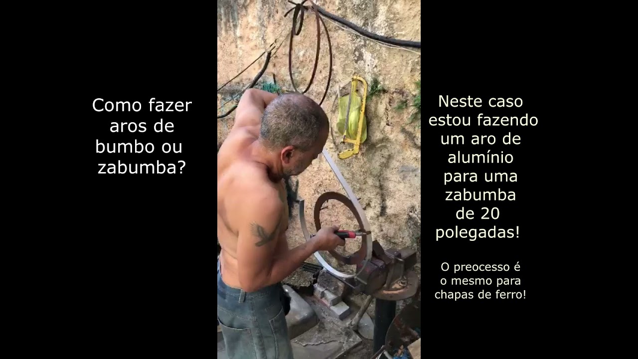 Como fazer aros para bateria ou zabumba!