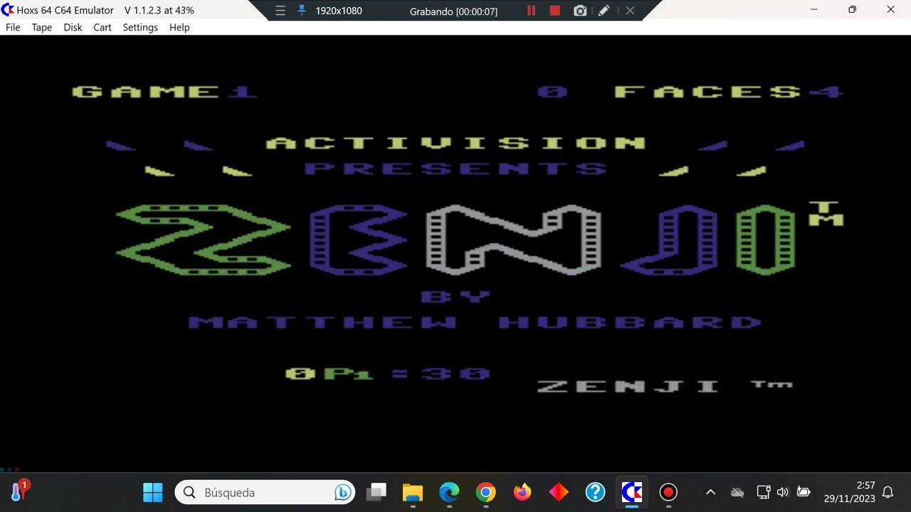 Zenji - Commodore 64 - Hoxs64 - Windows 11