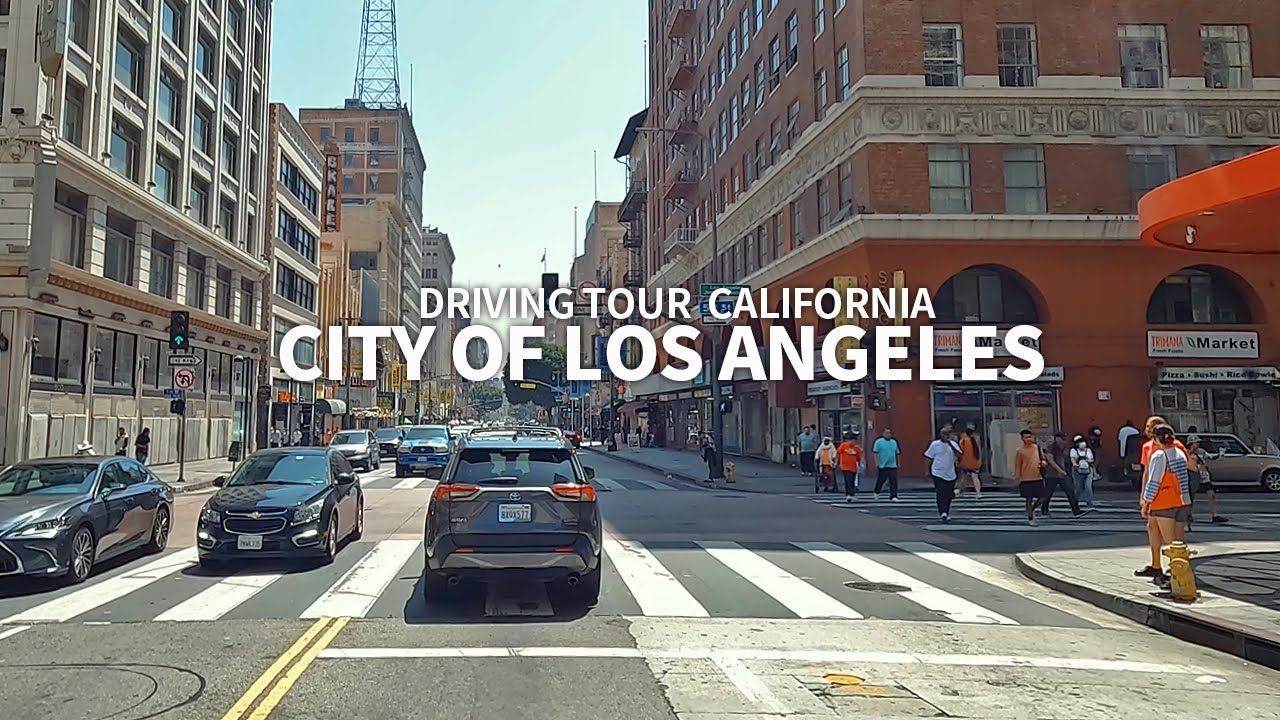 [4K] Driving Downtown Los Angeles, Main Street, Broadway, 7th Street & Wilshire, California, Travel