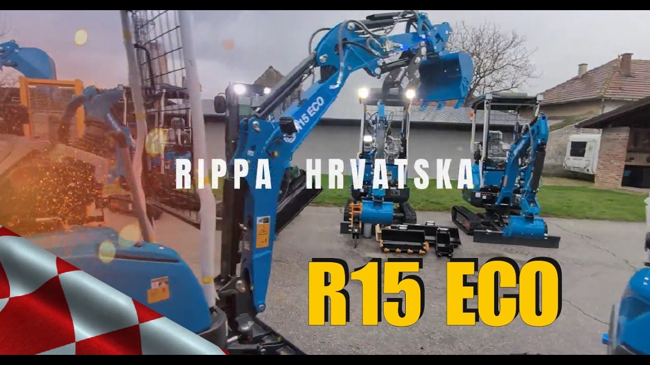Mini bager  1,5 tona  RIPPA  R15 ECO, mali, snažan, efikasan, SERVIS i  dijelovi, jeftino održavanje