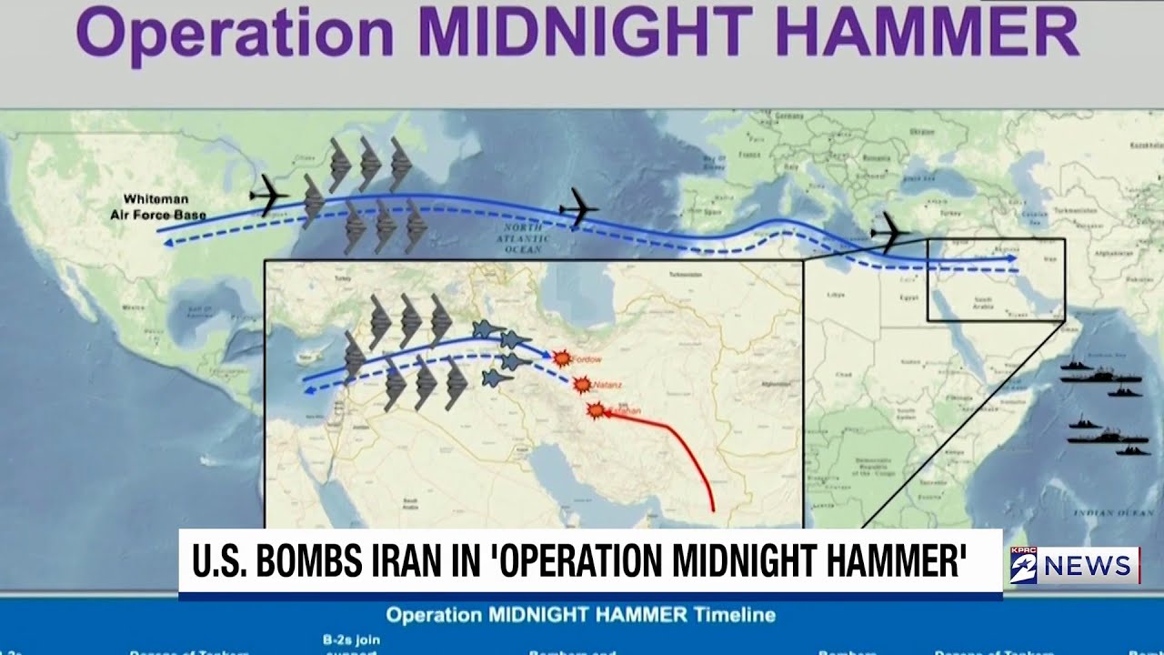U.S. bombs Iran in 'Operation Midnight Hammer'