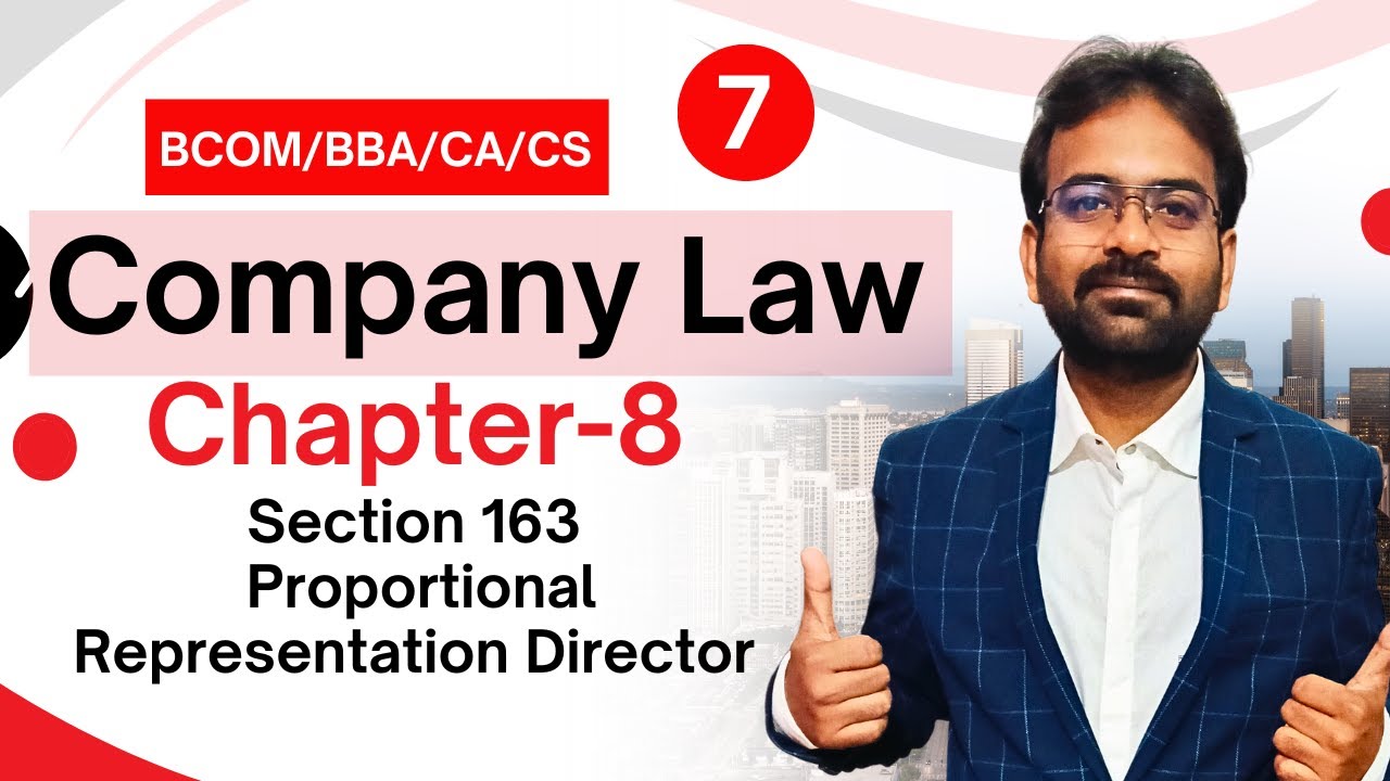Section 163 Proportional representation Director | Appointment of Director | Company Law