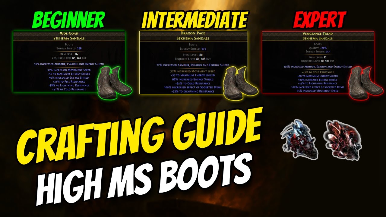 Crafting Beginner, Intermediate, and Advanced Boots | 1D to 400D Crafts