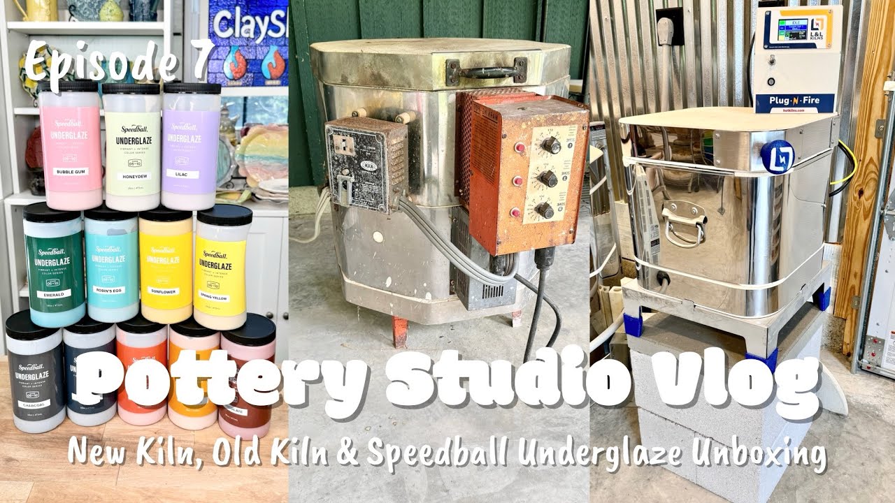 Pottery Studio Vlog  Ep. 7 | Boston trip, Speedball Unboxing, new kiln & 50 year old L&L Econo Kiln