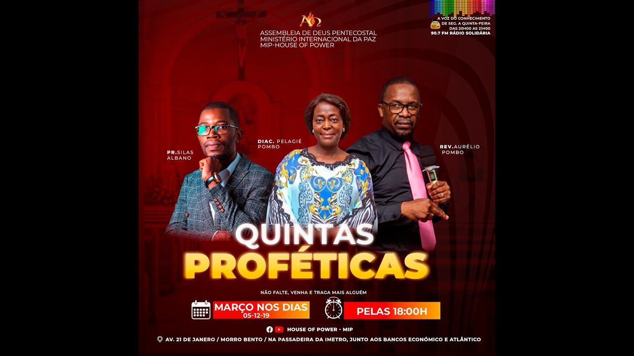 CULTO DE PODER NO ALTAR -QUINTAS PROFÉTICAS