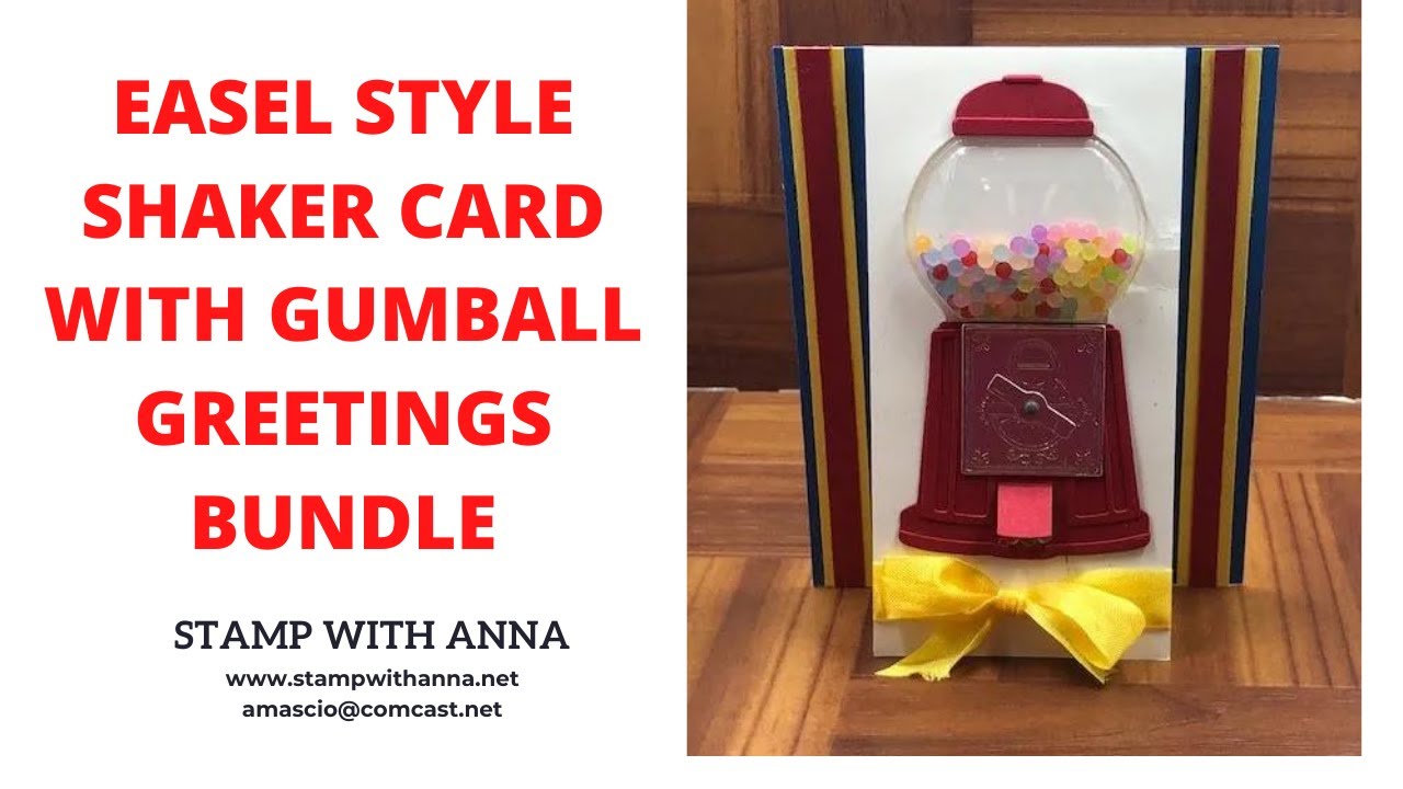 Easel Style Gumball Greetings Shaker Card