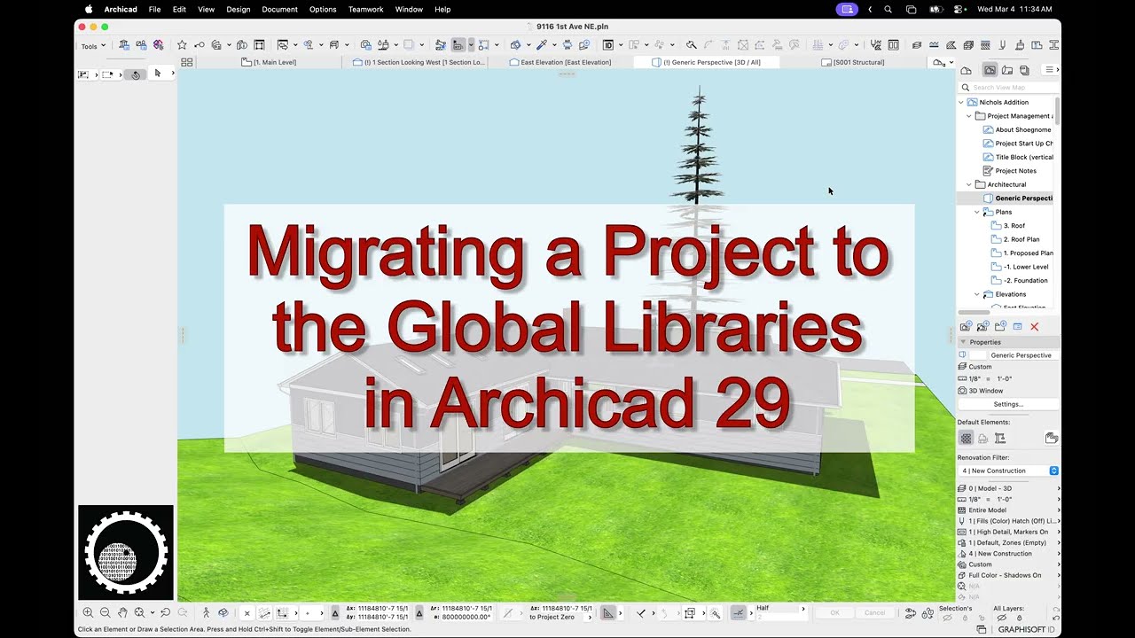 Archicad Tutorial #108: Migrating a Project to the Global Libraries (Don't do this)