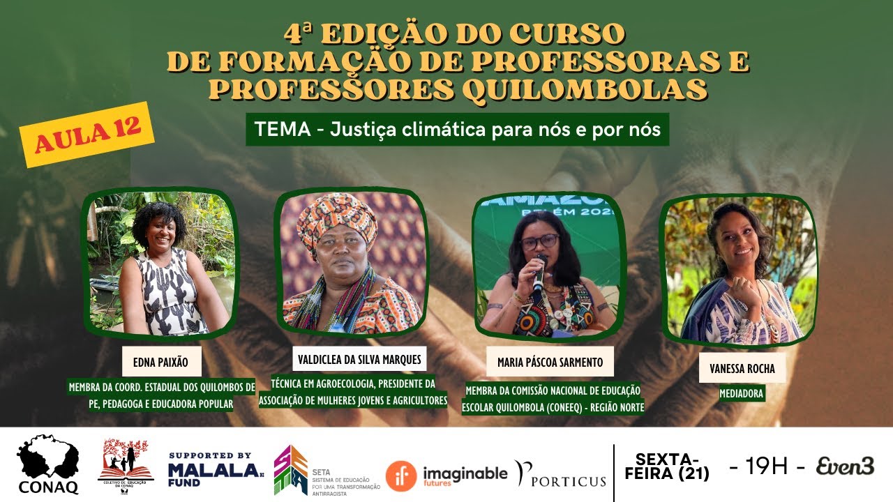 Aula 12 - 4° Curso de Formação de Professoras e Professores Quilombolas