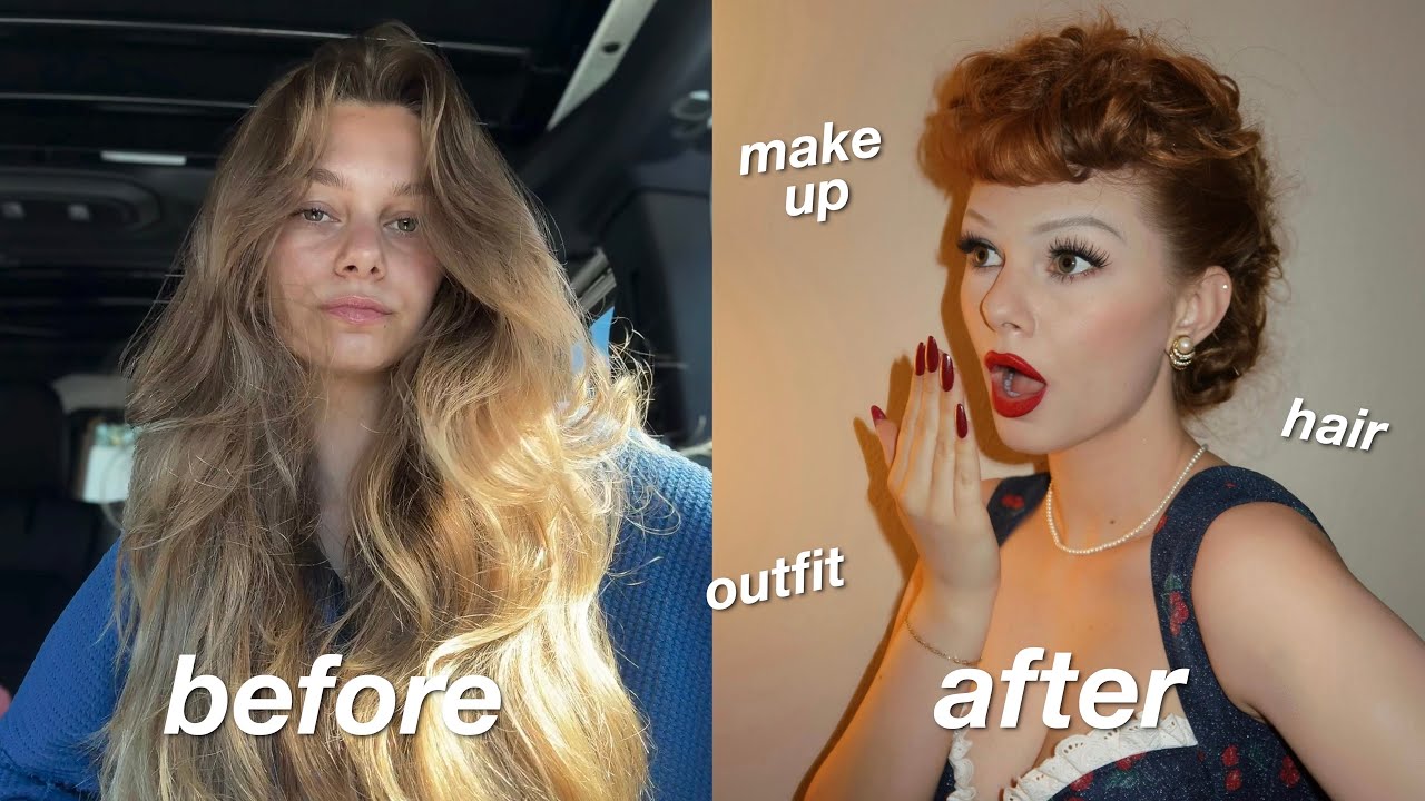 Transforming into Lucille Ball for Halloween…Way Better Than I Expected!