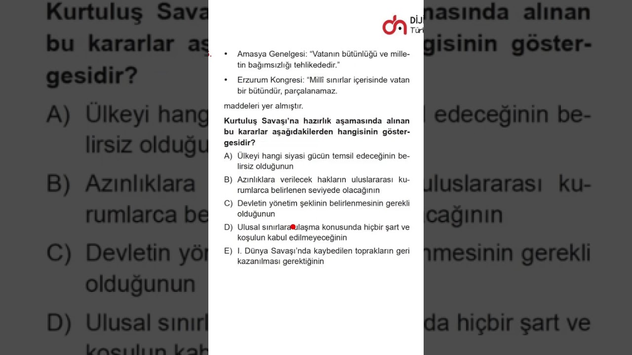 ÖSYM Tahmin Sorular