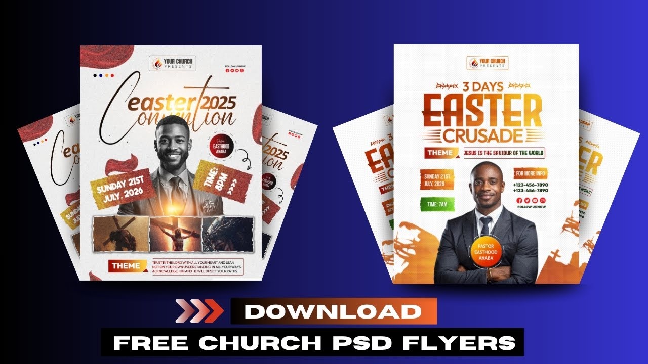 FREE PSD Church Flyer Files - Fully Editable | WORD: Come unto Me!