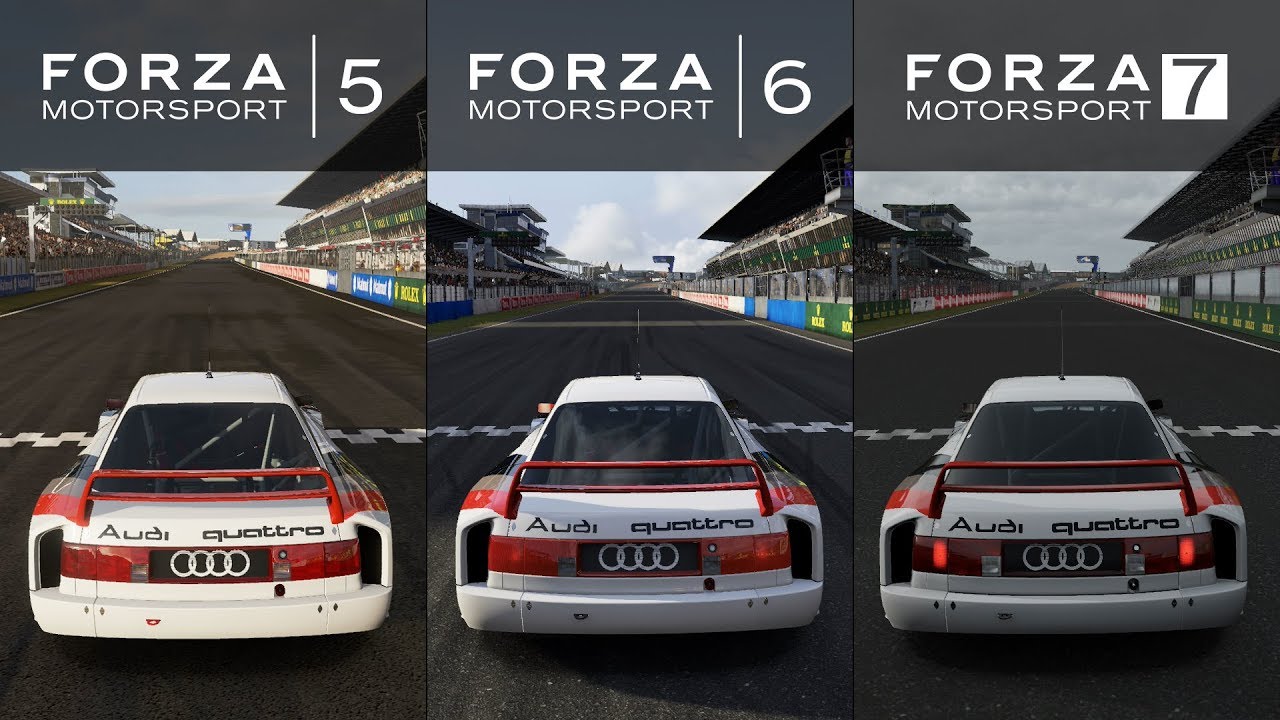 Forza 7 vs Forza 6 vs Forza 5 - 1989 Audi 90 quattro IMSA GTO - Sound Comparison
