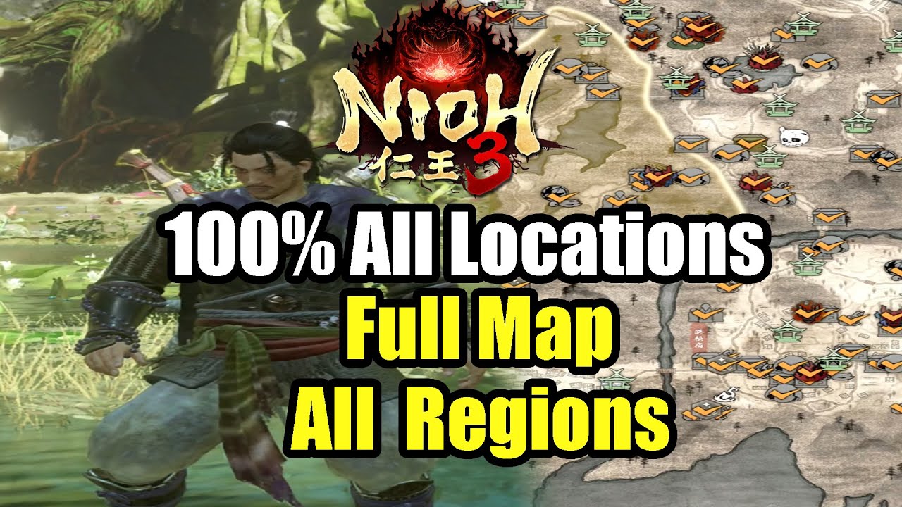 Nioh 3 - Full World Map & Locations of Everything (100% Completion)