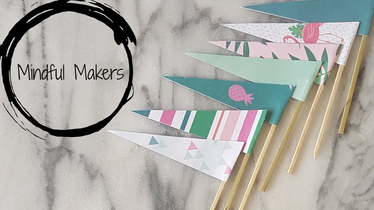 DIY Toothpick Flags - Recycled Paper Scraps