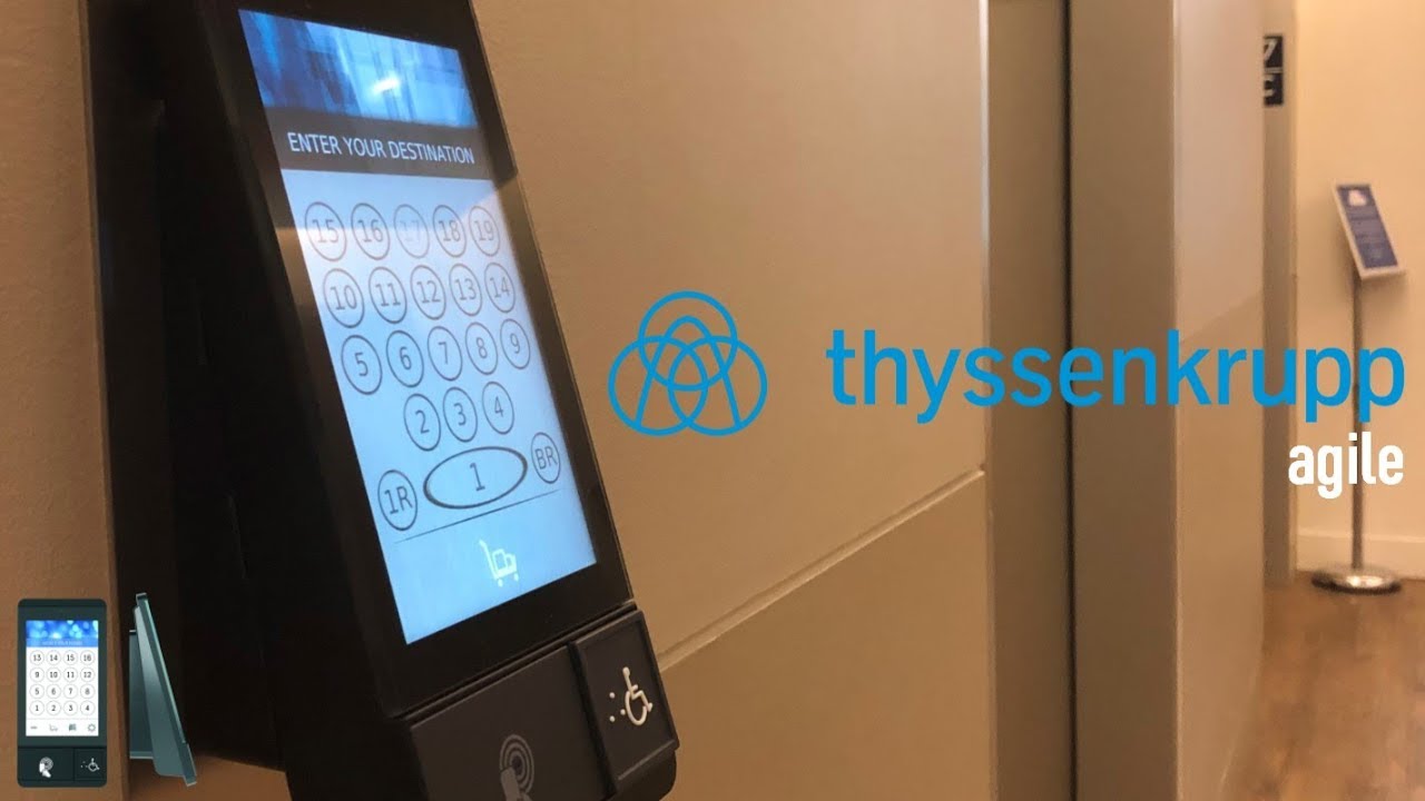 RARE ThyssenKrupp AGILE Destination Dispatch Elevators-160 Spear St-San Francisco, CA
