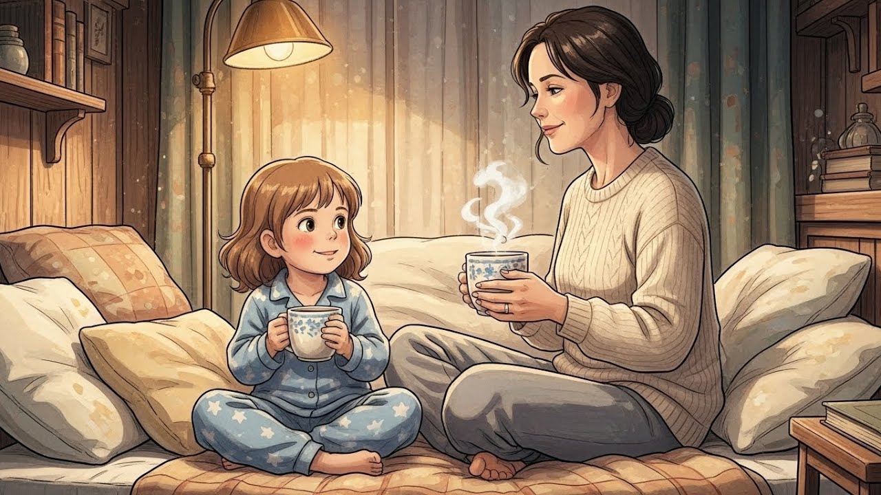 A Rainy Day in Our Tiny Attic Room — Whispered Stories Before Sleep | Ghibli-Style Video
