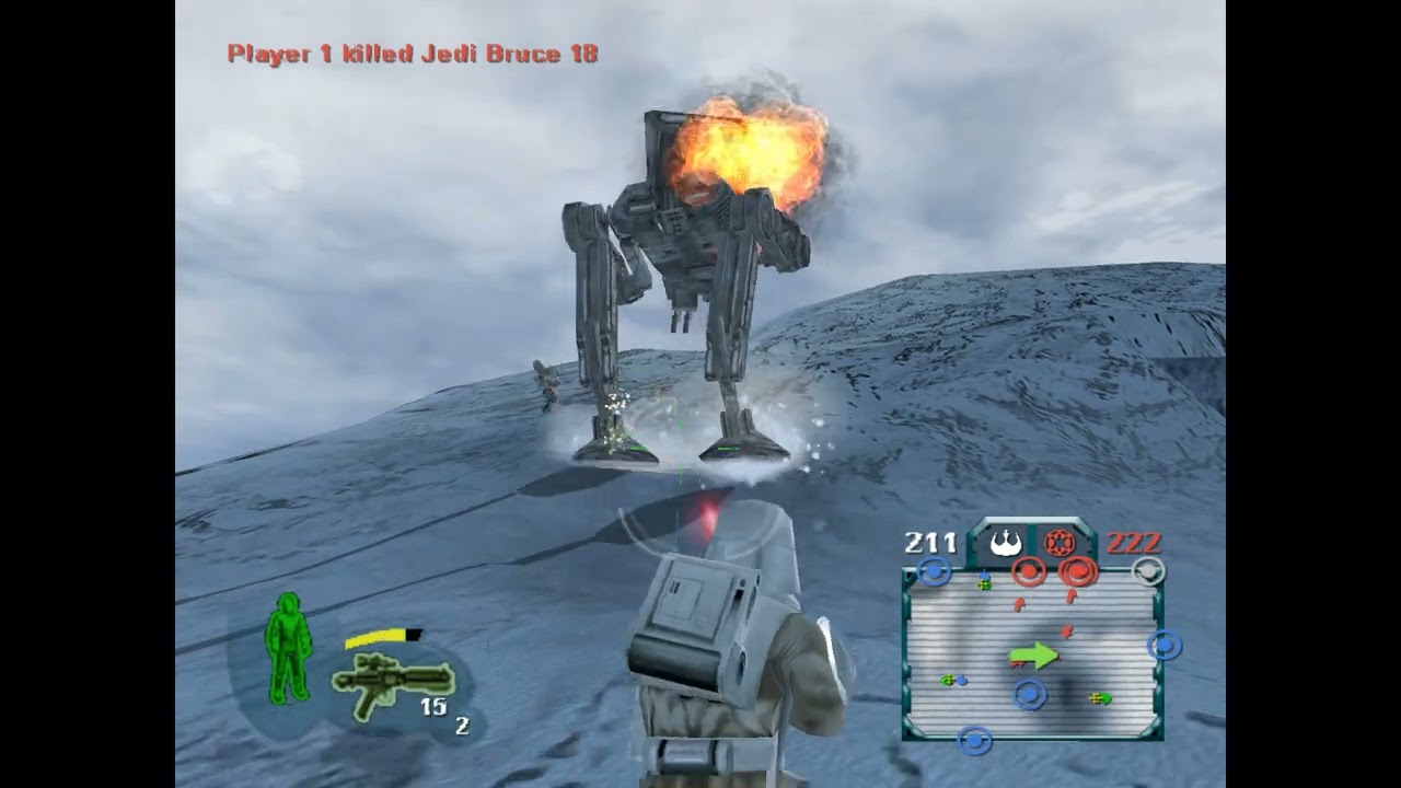 Star Wars Battlefront (2004) - July 23, 2003 Prototype Hoth gameplay Empire (PCSX2)