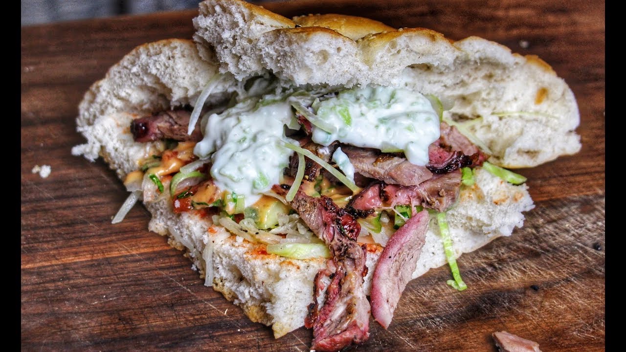 SMOKED LAMB SANDWICH homemade - english Grill- and BBQ-Recipe - 0815BBQ