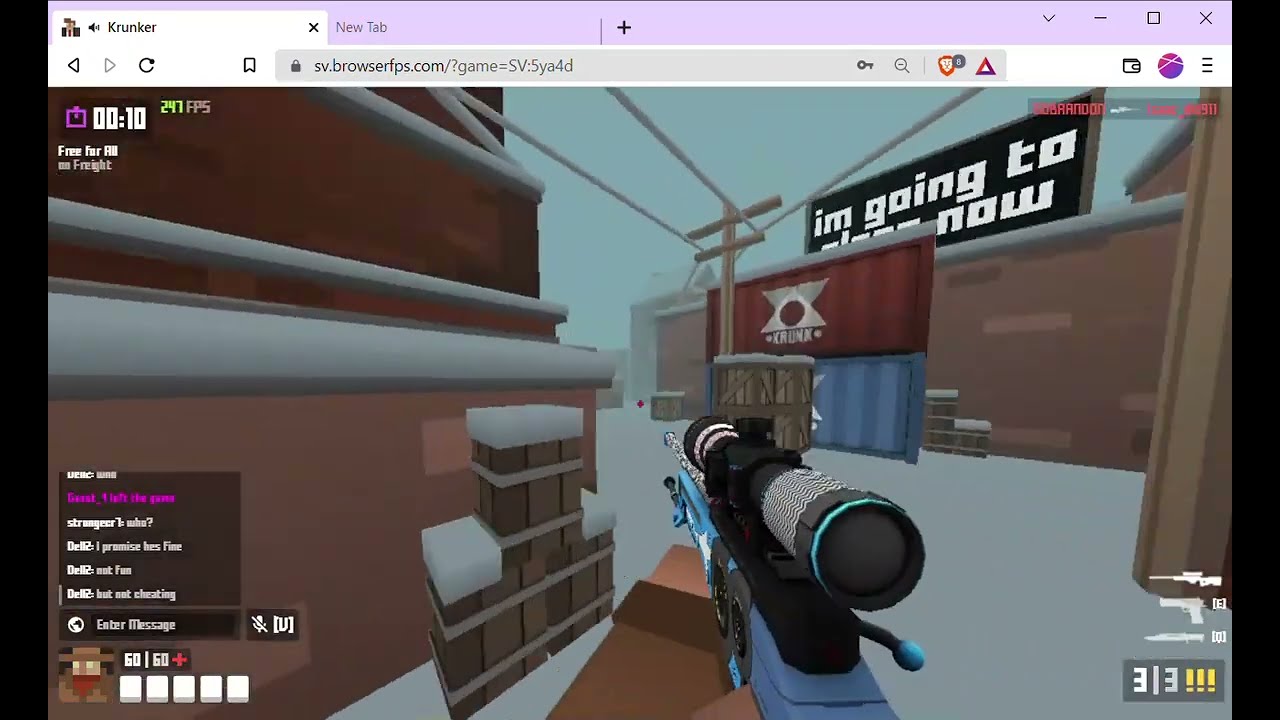 Krunker Sniper at school - 3