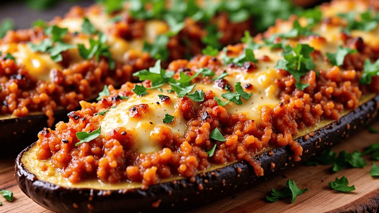 Everybody Thinks There Is Meat In These Stuffed Eggplants! But It's...Vegan Recipe