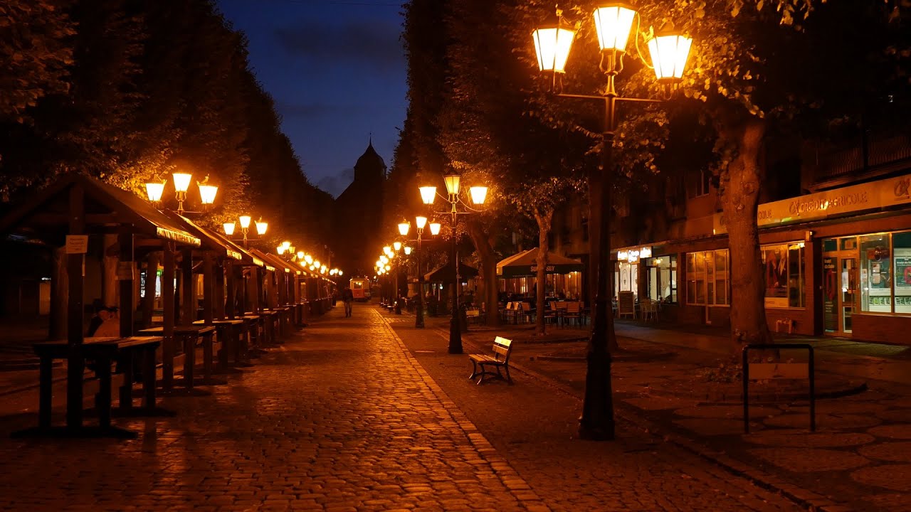 Słupsk nocą
