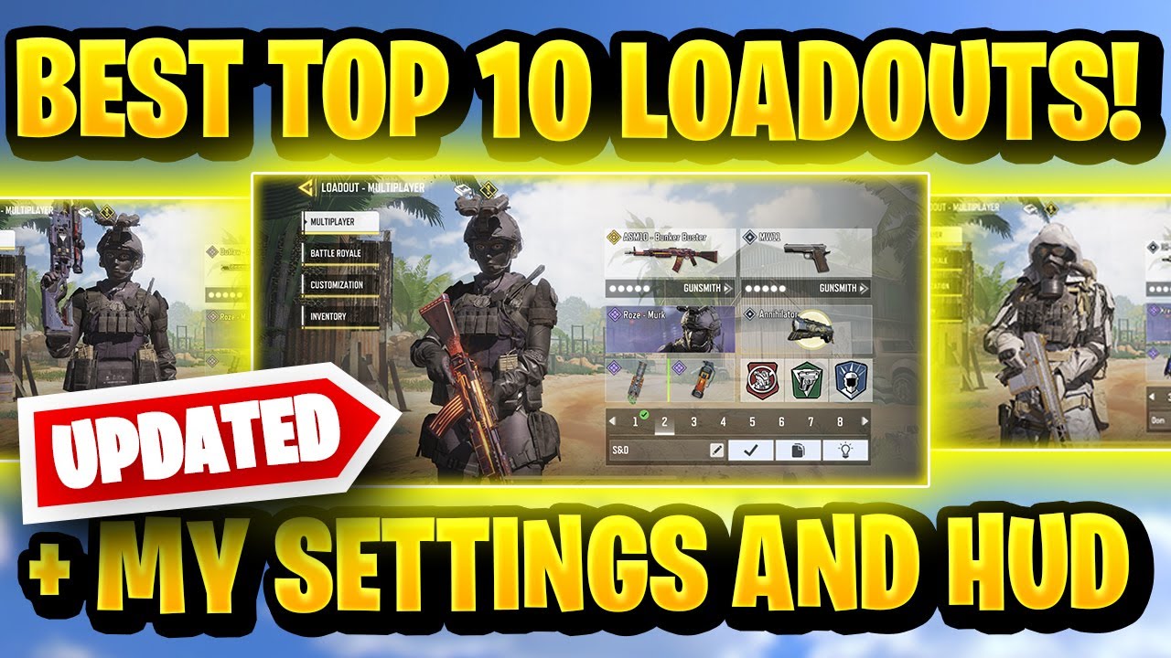 Call of Duty Mobile Top Ten Loadouts I use! Plus my Cod Mobile Settings, Hud and FOV!
