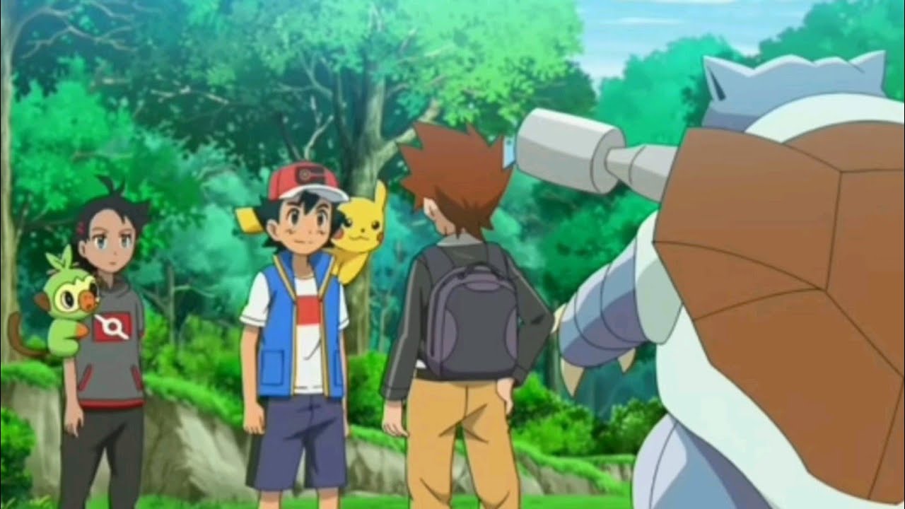 Ash and Goh meet Gary # Pokemon Journeys # English Dubbed #