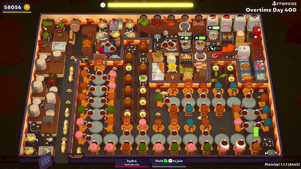 Serving 46 customers at once, solo! OT400 - Autumn theme OP - PlateUp!