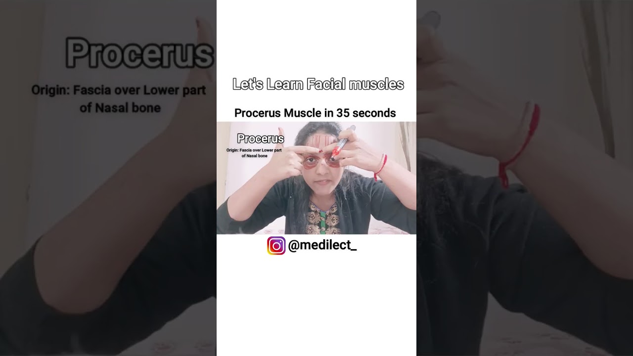 Learn Procerus Muscle in seconds✨#shorts