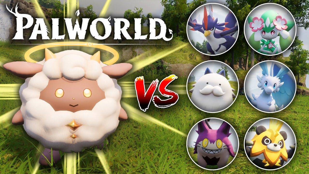 God Sheep Lamball vs Alpha Bosses in Arena - Palworld Best Pals