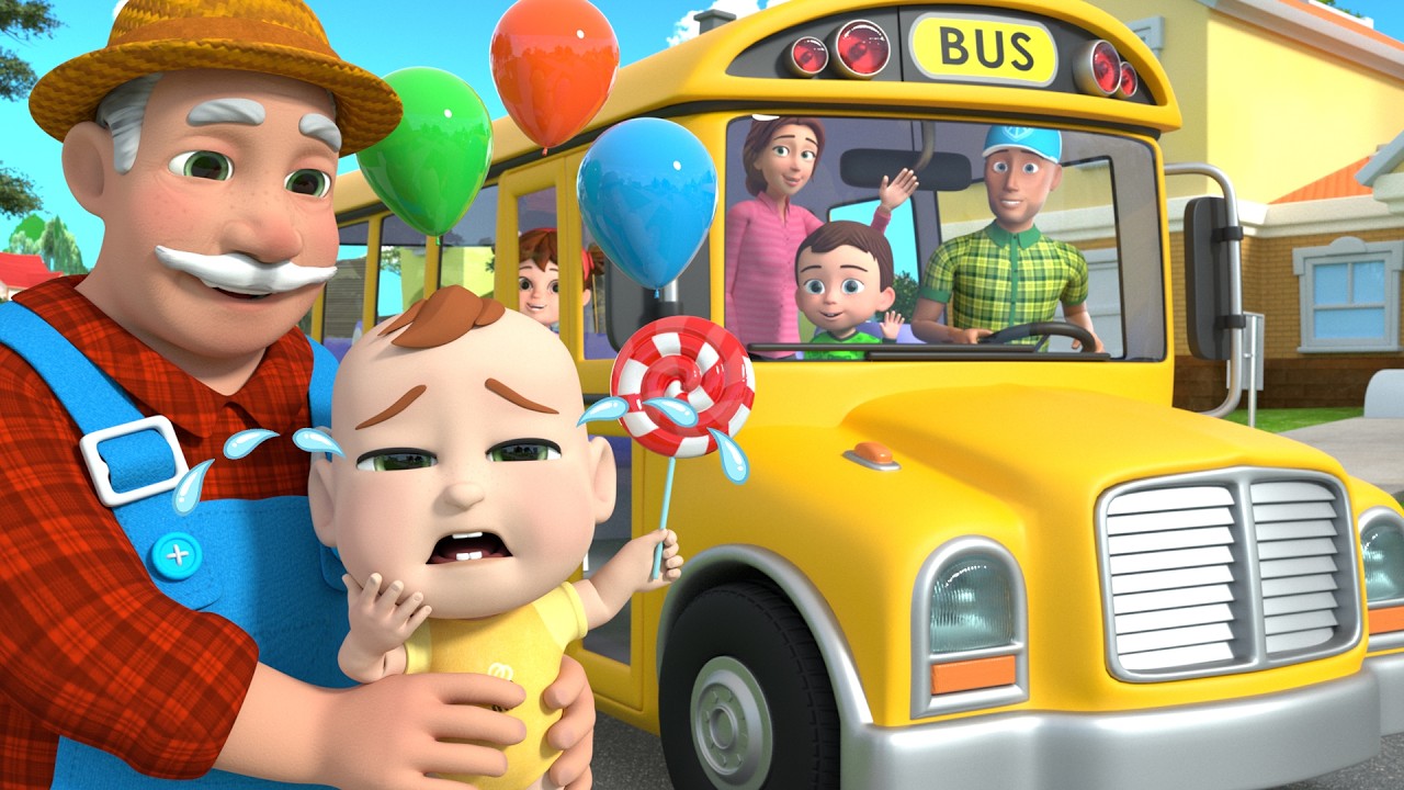 Wheels on the Bus - Please Don’t Cry & Sing & Smile | Nursery Rhymes & Kids Songs