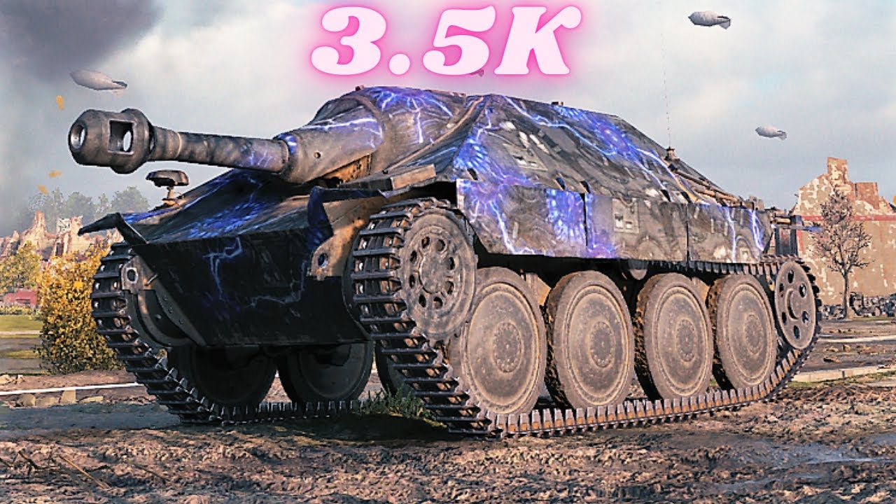 Jagdpanzer 38(t) Hetzer  8 Kills 3.5K Damage  World of Tanks Replays ,WOT tank games