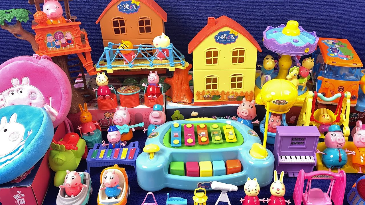 10-Minute Unboxing of Peppa Pig Jungle Piano Performance Fantasy Park ASMR | Toy Review