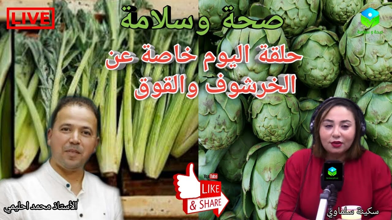 🔴 حلقة اليوم خاصة عن الخرشوف والقوق والقيمة الغذائية والصحية مع الأستاذ محمد أحليمي اخصائي تغذية