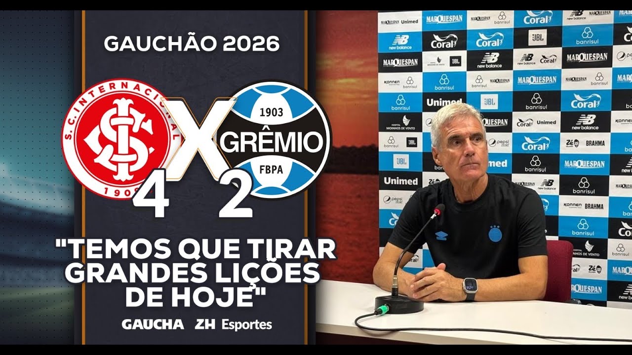 TÉCNICO GREMISTA ANALISAA DERROTA NO GRE-NAL E ACREDITA EM RECUPERAÇÃO DENTR DA COMPETIÇÃO