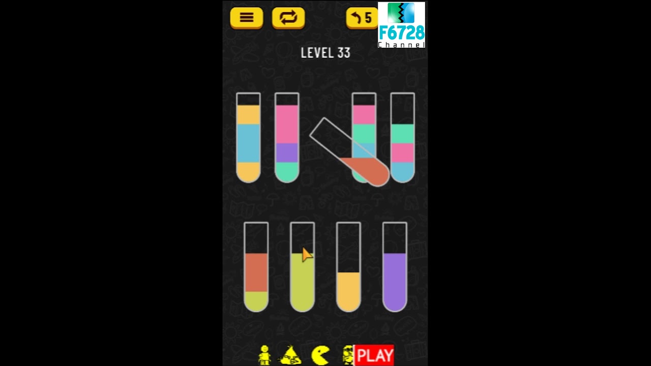 Water Sort Puzzle level 33 walkthrough