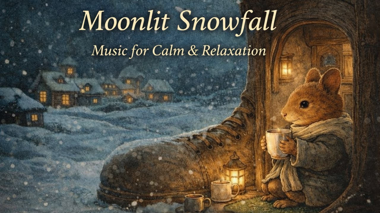 Snowfall Under Moonlight ❄️🌙 | Calm Music for Relaxation