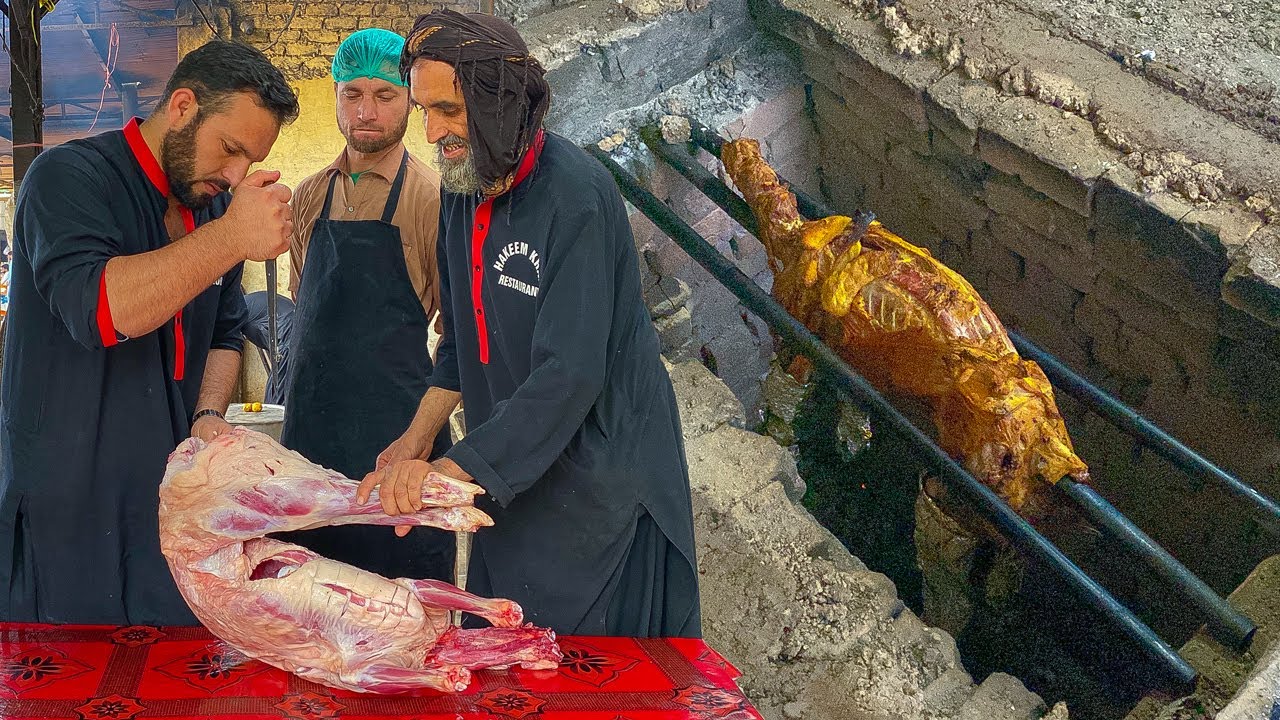 5 Hours of Roasting A Whole Lamb In Tandoor Oven | Khaddi Kabab Recipe | Street Food Balochistan