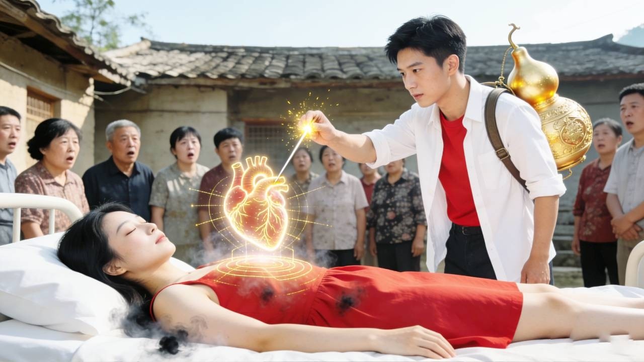 El tonto se levantó, ¡1 aguja cura a la bella! Todos asombrados, ¡era el Dios de la Medicina!