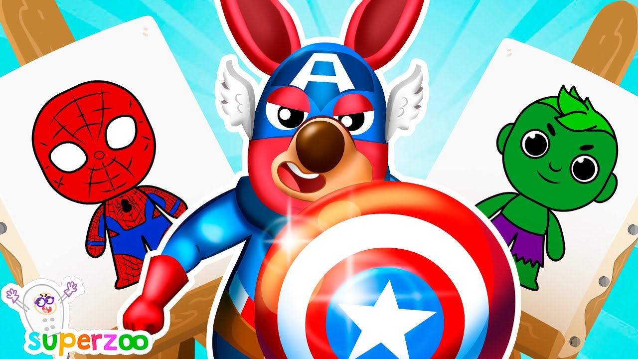 NEW! 🦸🏻⚡️ Let's learn colors with Kangu and the superheroes! | Superzoo
