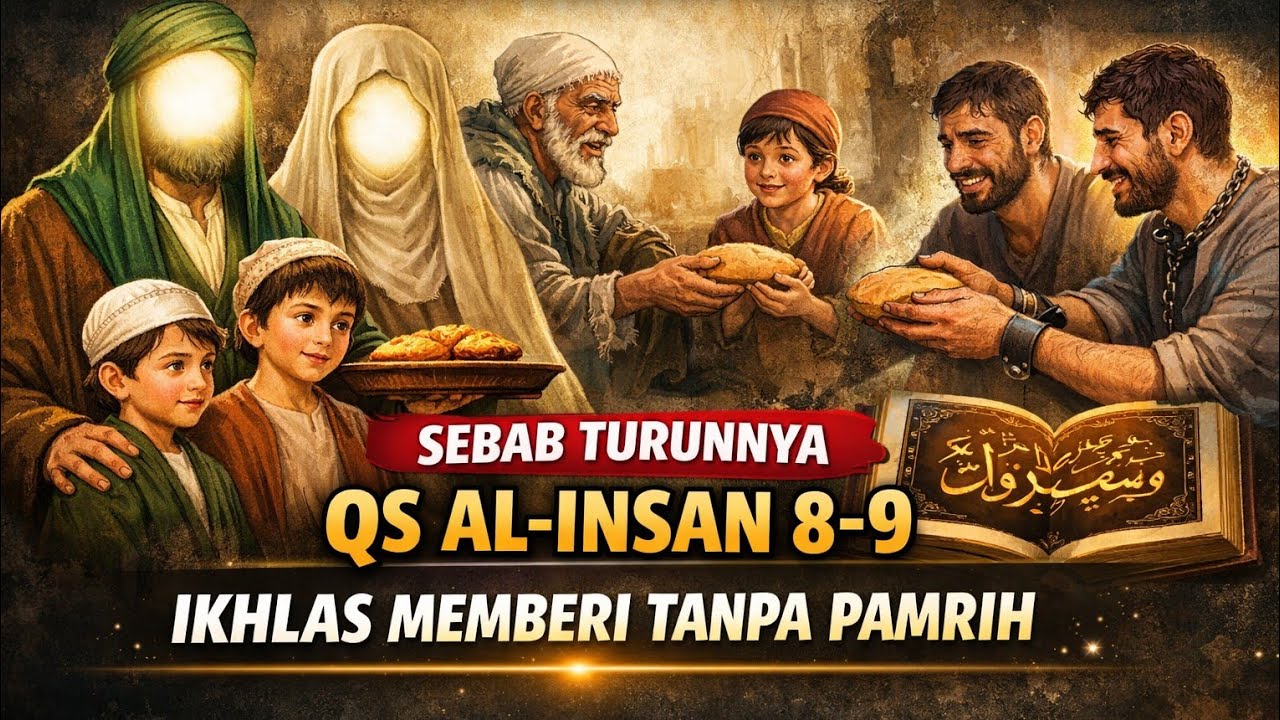 🔴Sedekah Yang Menggetarkan Langit- Sebab Turunnya QS Al-Insan Ayat 8–9 |