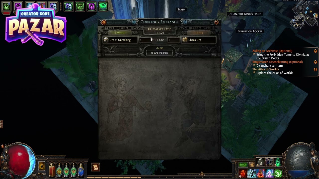 How to Use the Auction House in Your Hideout Path of Exile