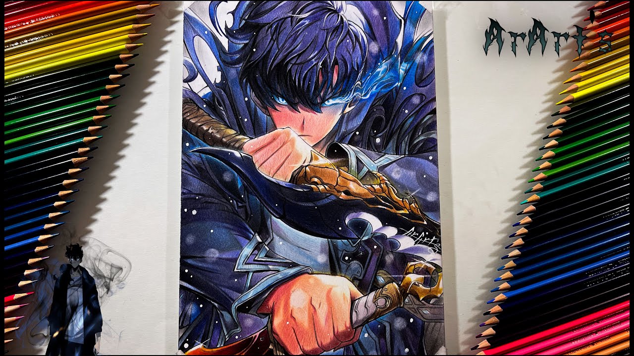 Drawing - Sung Jin Woo  ( Solo Leveling / 나 혼자만 레벨업 )
