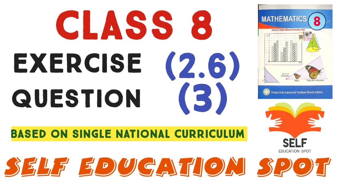 Class 8th Maths New book Exercise 2.6 Question 3 | EX 2.6 Class 8 Q3 - SNC