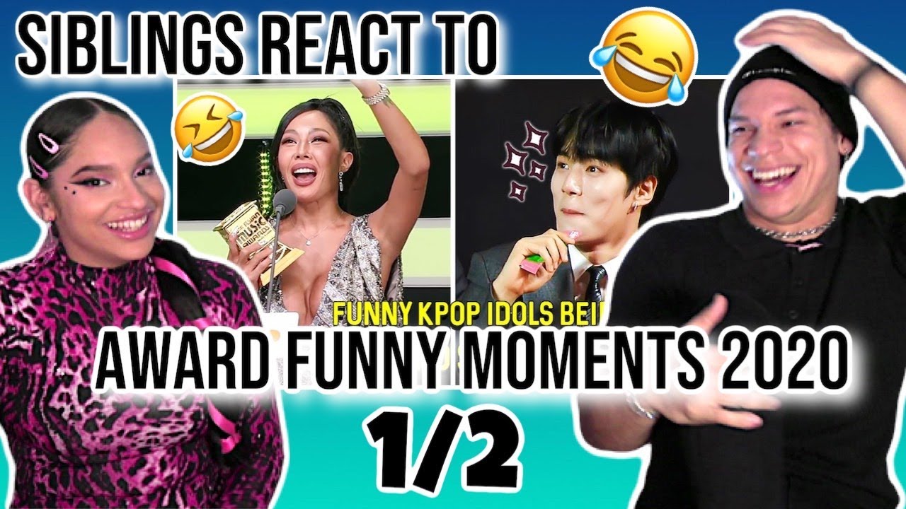 Siblings react to Funny Kpop Idols Being Extra At Award Shows (2020 Ver) | 1/2| REACTION 😂🤩