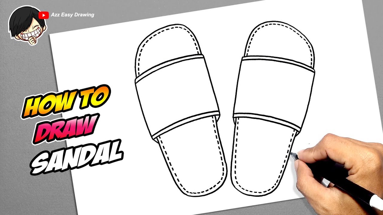 How to draw Sandal