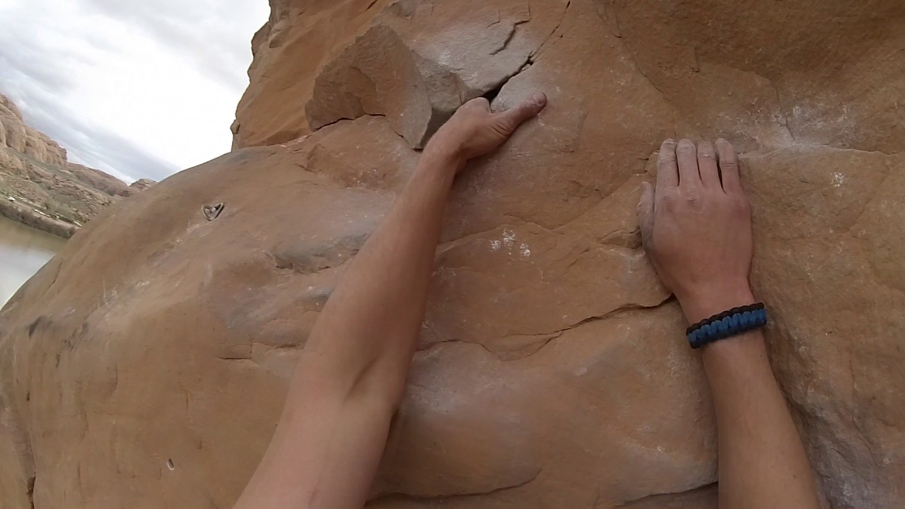 Wall Street Climbing-MOAB Utah (Potstash 5.9)