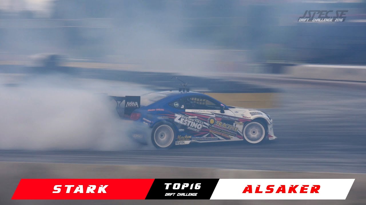 J-Spec Drift Challenge Top 16  OMT - Jens Stark - Robin Alsaker - #21 bruze 2016