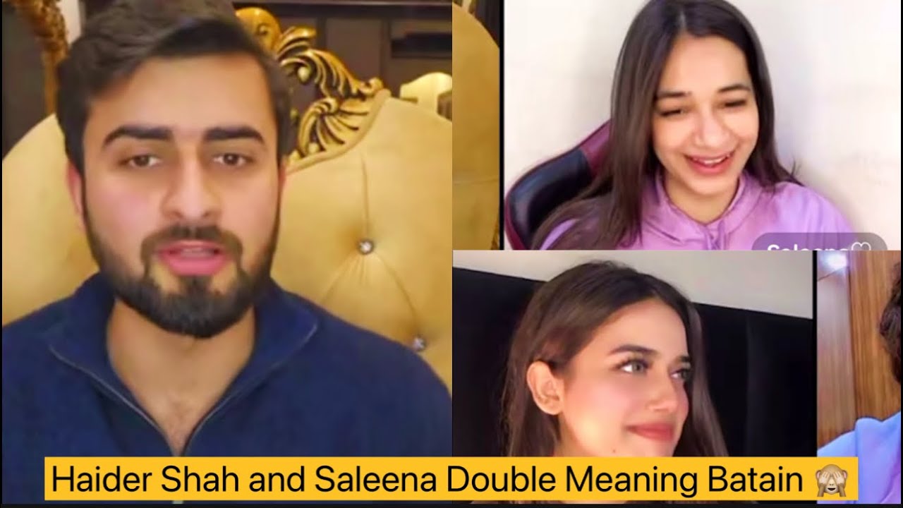 Haider Shah and Saleena double meaning batain 🙈 - Extremely funny live 😂 - Alina joined then too 🫣